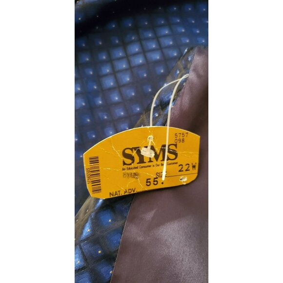 Vintage Elisabeth By Liz Claiborne Blue Patterned Button Up Vest NWT 1990s - Picture 4 of 4